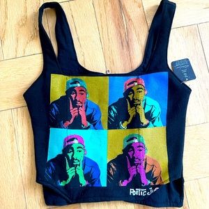 Urban renewal Tupac zipper corset top
